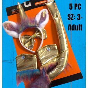 UNICORN-5 PC- Gold Accessory Set Dress Up/Cosplay Halloween Costume-NEW All Ages